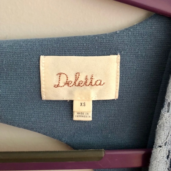 blue lace dress (anthropologie/deletta) - Picture 3 of 3